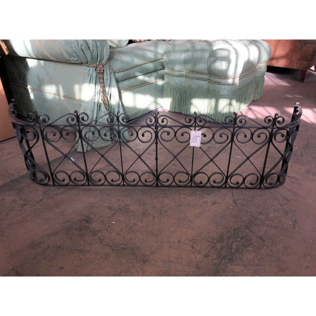 Vintage Black Scrolled Iron Fireplace Front For Sale In Los Angeles - Image 6 of 6