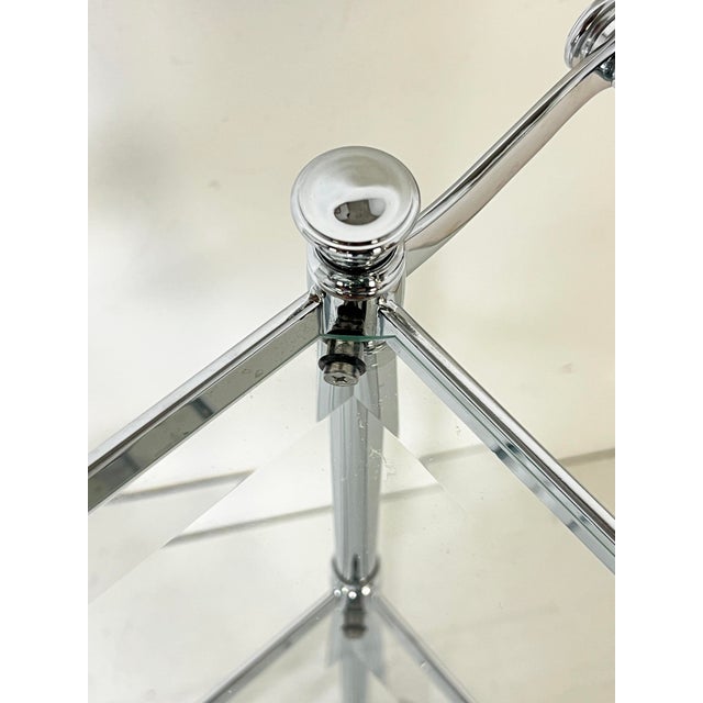Metal C. 1970s French Chrome Drinks Trolley / Serving Cart For Sale - Image 7 of 8