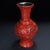 Cinnabar Lacquer Vase Pair / Carved Red Lacquer Landscape Vases For Sale - Image 9 of 12