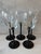 Mid-Century Modern Mid 20th Century Set of 5 Luminarc Black Stem Wine Glasses For Sale - Image 3 of 9