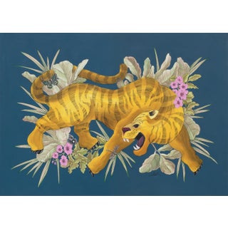 "Beauty and the Beast" Original Acrylic on Wood Painting by Allison Cosmos For Sale