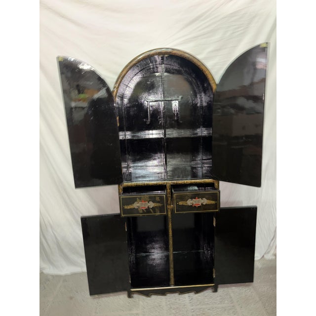 Chinese Hand-Painted Cabinet, 1950s For Sale - Image 9 of 13