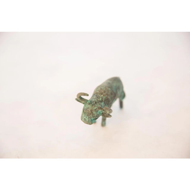 Vintage African Oxidized Copper Bull For Sale In New York - Image 6 of 7