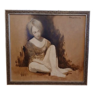 Framed Vintage Oil Painting on a Board For Sale