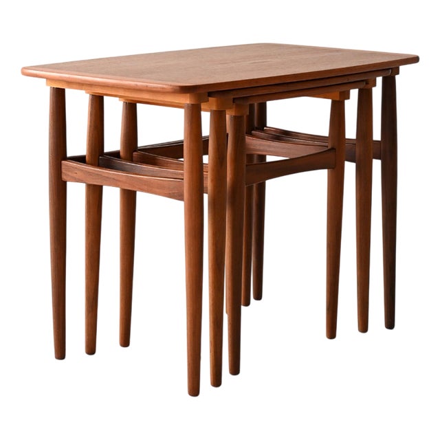 Scandinavian Teak Coffee Tables, 1960s, Set of 3 For Sale