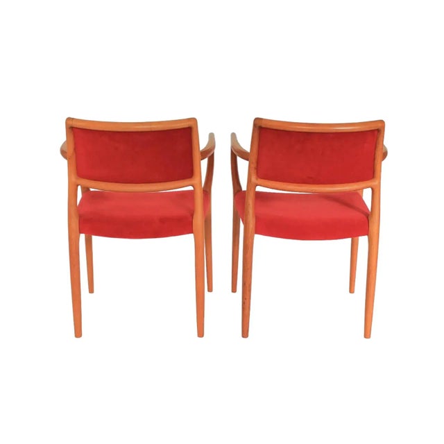 Late 20th Century Model 65 Teakwood Dining Chairs by J. L. Moller Denmark For Sale - Image 5 of 12