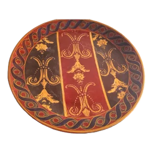 1970s Andrea by Sadek Enamel & Gilded Wall Plate
