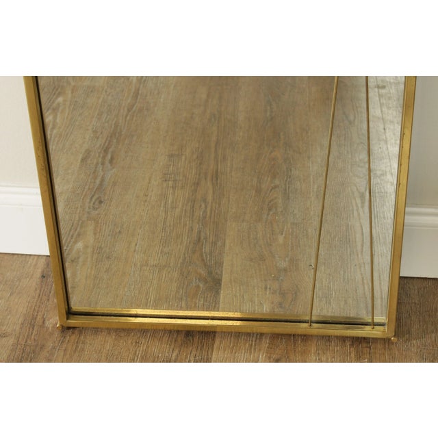 Paul McCobb Mid Century Modern Brass X Mirror For Sale - Image 9 of 13