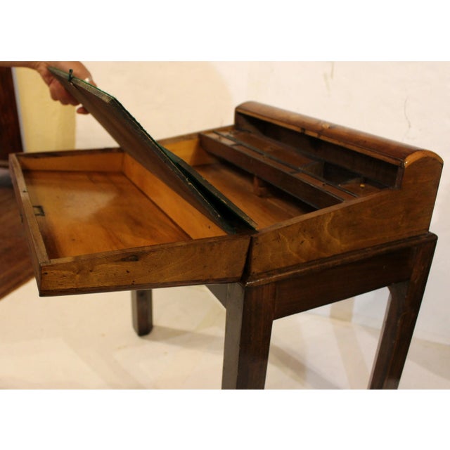 Circa 1860 Swedish Travel or Lap Desk on Custom Made Side Table Stand For Sale - Image 11 of 11