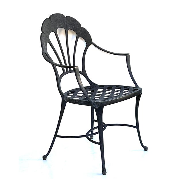 Vintage Brown Jordan Aluminum Outdoor Round Table With Four Chairs For Sale - Image 10 of 13