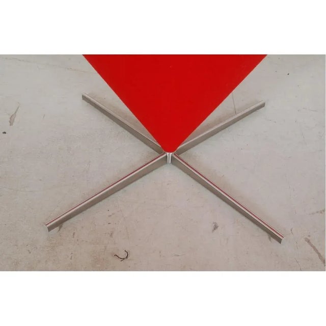 Red Heart Chair in Red Fabric by Verner Panton for Vitra For Sale - Image 9 of 11