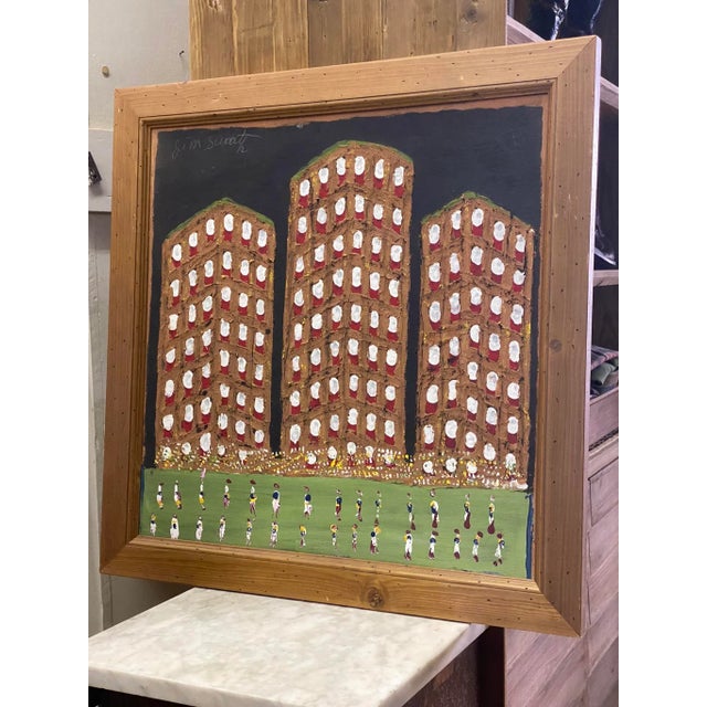 1990s 1990s Jimmy Lee Sudduth Folk Art Painting With Mud For Sale - Image 5 of 13