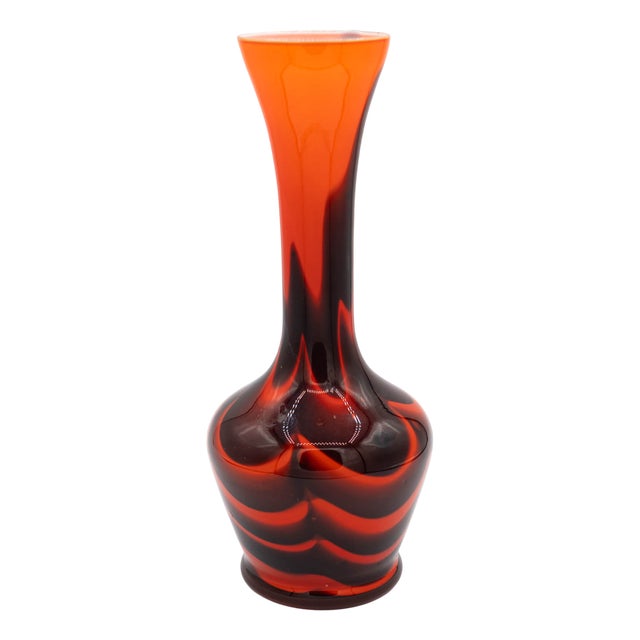 Murano Opal Glass Swirl Vase attributed to Carlo Moretti, 1970s For Sale