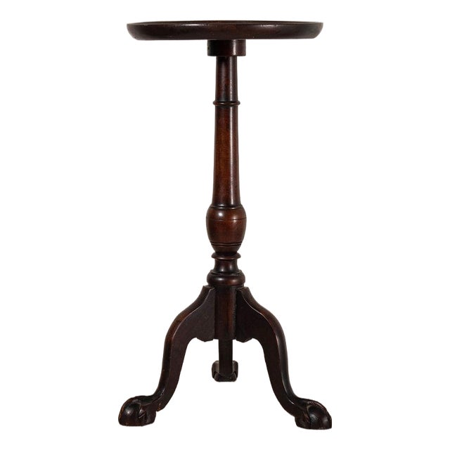 1920s English Mahogany Wine Table With Claw Feet For Sale