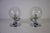 Pair of chrome and glass table lamps, germany, 1960s. This striking set of vintage lamps features spherical textured glass...
