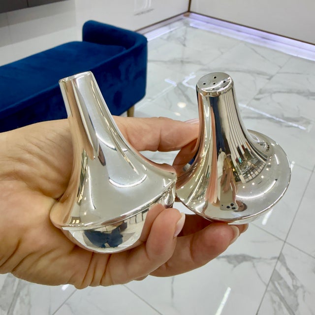 Silver Vintage Reed & Barton Sterling Silver Salt & Pepper Shakers Flatware Set For Sale - Image 8 of 8