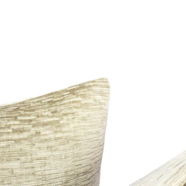 Pindler Foreland in Dove Texture Chenille Pillow Cover For Sale - Image 4 of 7