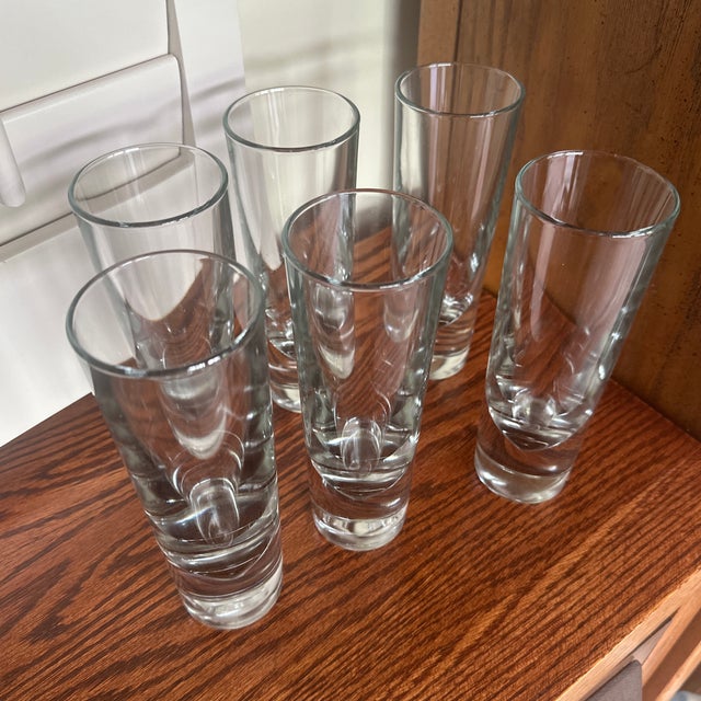 Glass 1980s Carlo Moretti Attributed Stiletto Cocktail Glasses Made in Italy Set of 6 For Sale - Image 7 of 7