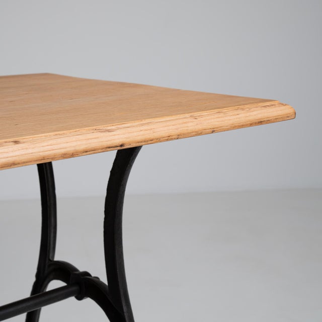 Cast Iron Bistro Table on Casters, Antique, France, Early 20th Century For Sale - Image 9 of 15
