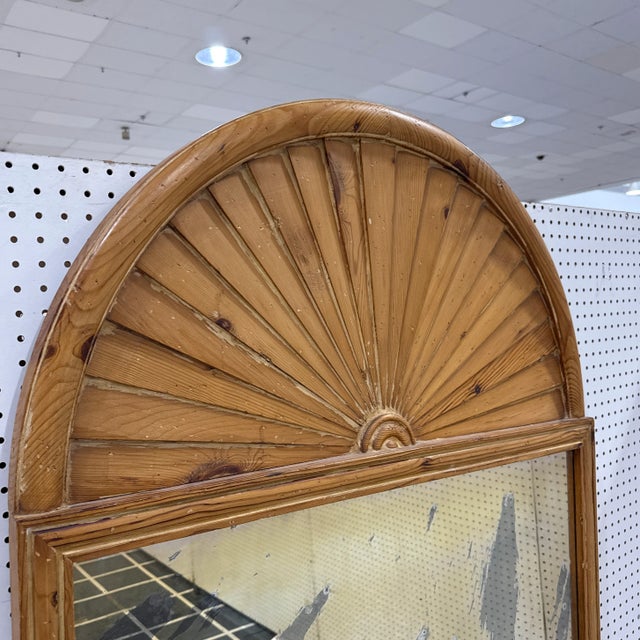 Antique Spanish Pine Arch Mirror With Sunburst Design For Sale In Atlanta - Image 6 of 9
