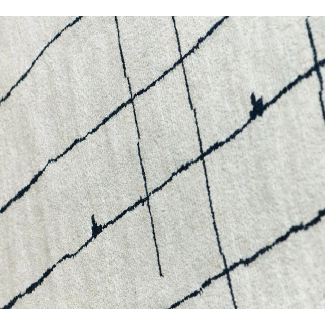 Handwoven Wool Moroccan Inspired Rug For Sale In Los Angeles - Image 6 of 8