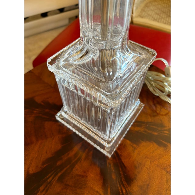 Fluted Crystal Vintage Adjustable Table Lamps -A Pair For Sale In Philadelphia - Image 6 of 12