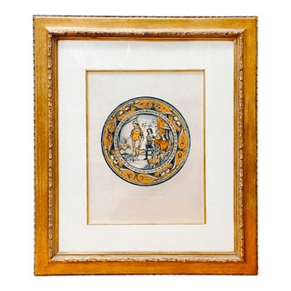 French Cromolithograph of a Plate of Mr De Basilewski in Paris by Delange For Sale