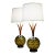 1960s Matched Pair XL Tiki Modern Pineapple Sculpture Glass Globe Walnut Table Lamps Witco For Sale
