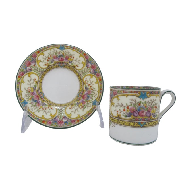 Wedgwood Colorful Floral St Austell China Demitasse Coffee Cup & Saucer Set For Sale - Image 12 of 17