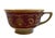 Heinrich & Co. Vintage 30s Heinrich and Co. Selb H & C Bavaria German Porcelain Red and Gold Encrusted Tea Cup and Saucer With Desert Plate - Service for 3 For Sale - Image 4 of 12