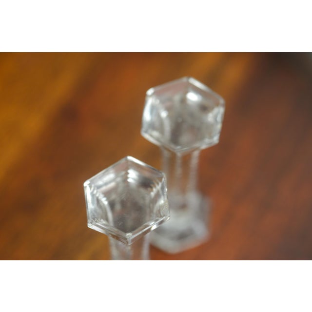 1930s 1930s Barbell Cut Crystal Knife Rest Serving Soon Rest Tableware Place Setting - Set of 4 For Sale - Image 5 of 13