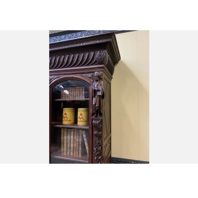Late 19th Century Antique Neo-Renaissance Display Bookcase, 1870 For Sale - Image 5 of 14
