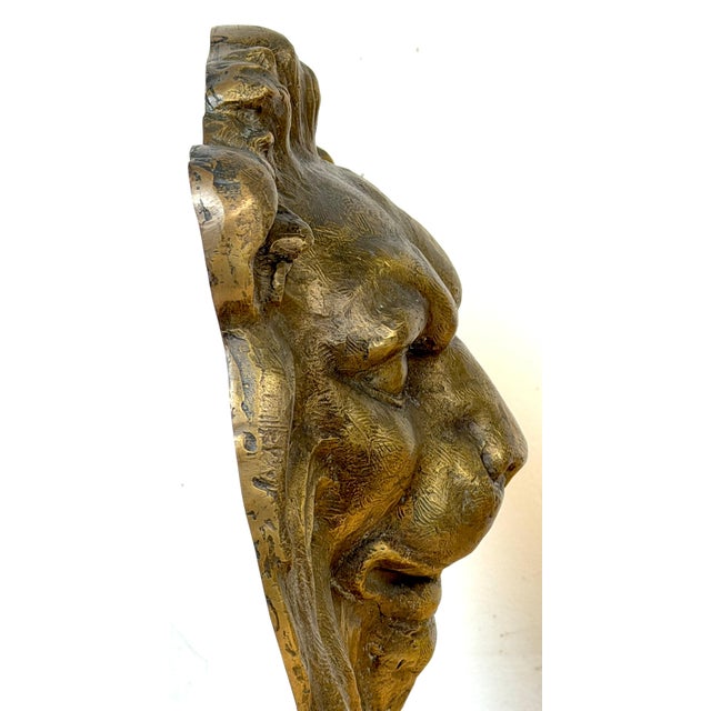 Large Finely Cast Bronze Lion Mask, Museum Mounted 20th Century For Sale - Image 15 of 15