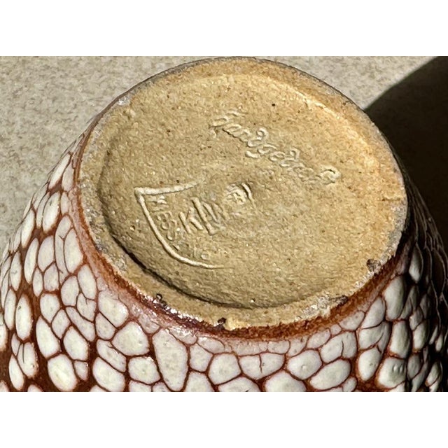 1960s Studio Ceramic Vase with Net Glaze from Albert Kießling, Steinach, Germany, 1960s For Sale - Image 5 of 14