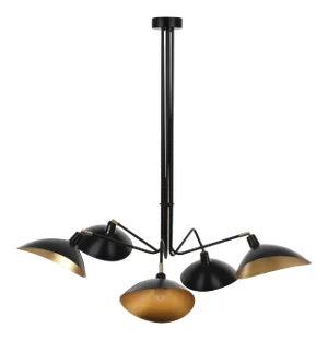 5 Light Detail 49 Inch Dia Pendant - Black