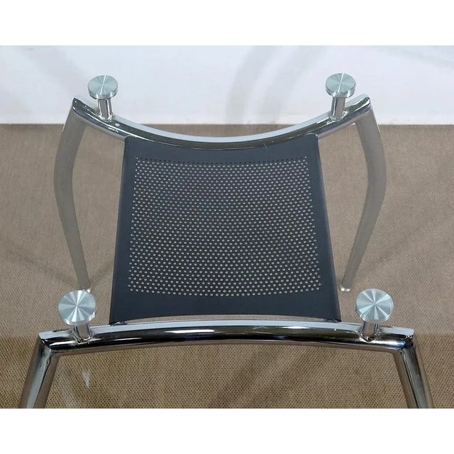 Vintage Chrome and Glass Metal Table, 1970s For Sale - Image 6 of 14