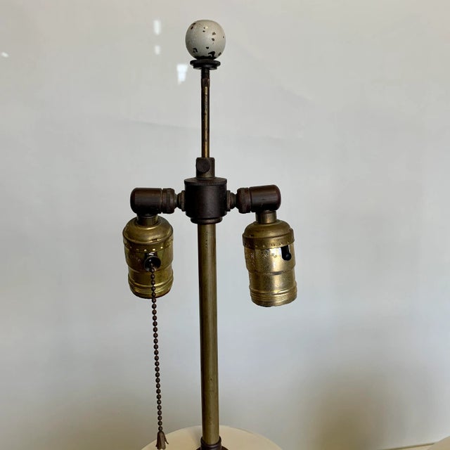 Natural Eggshell Biscuit Table Lamps - a Pair For Sale - Image 9 of 11