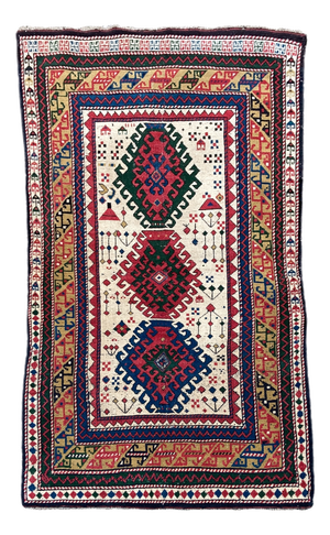 Antique Caucasian Kazak Rug 1.82m X 0.97m, 1920s