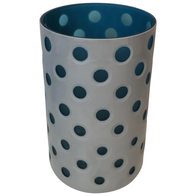 Design Overlay Glass Vase, Italy, circa 1970 For Sale - Image 13 of 13