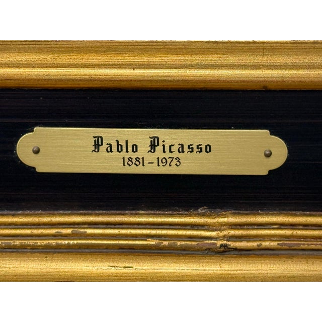 Pablo Picasso Framed Limited-Edition “Untitled” Lithograph Edition 290 of 500 For Sale In San Francisco - Image 6 of 12