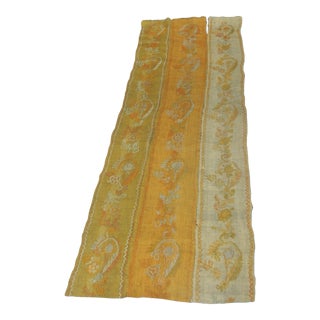 Vintage Yellow & Orange Turkish Woven Textile Panel For Sale