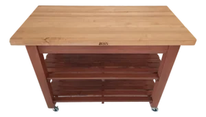 John Boos, Solid Oak Country Kitchen Professional Butcher Block Island