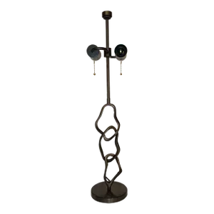 Baker Abstract Modern Bronze Sculptural Mode Table Lamp