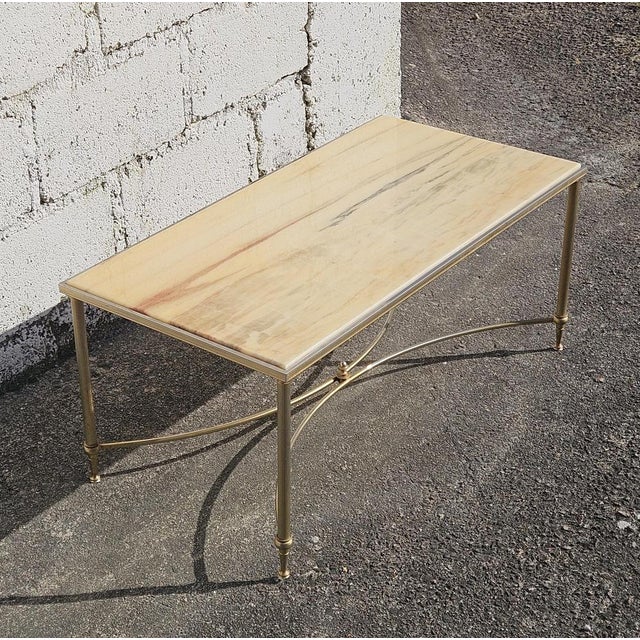 Vintage Marble Coffee Table from Maison Jansen For Sale - Image 4 of 18