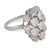 Contemporary French Mid Century 4.90 Carat Old Mine Cut Diamond Platinum Cocktail Ring, Size 7.75 For Sale - Image 3 of 5