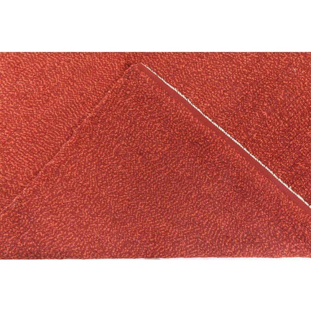 Textile Vintage Swedish Double Woven Pile Rug in Rich Red, at Doris Leslie Blau For Sale - Image 7 of 7