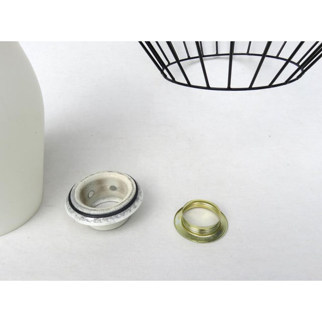 Mid-Century Modern String Pendant Lamp in Glass and Brass, 1950s For Sale - Image 15 of 18