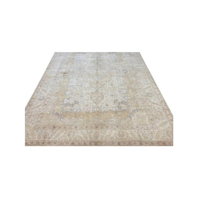 Textile 1950s Old Persian Tabriz Area Rug 8 X 12 For Sale - Image 7 of 12