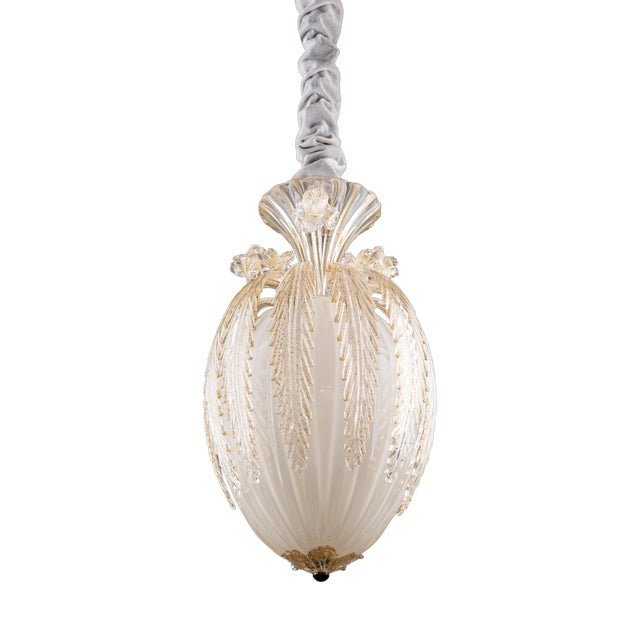 Art Deco Murano Glass Art Stained Lantern by Archimede Seguso for Seguso, 1950s For Sale