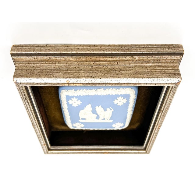 Framed Wedgwood Attributed Jasperware Plaque — Neoclassical Relief in Gilt Frame Shadowbox - English Traditional For Sale - Image 11 of 12